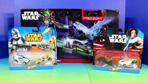 Hot Wheels Star Wars Raceway With Luke Skywalker Clone Trooper Battle Droid Darth Vader & Leia