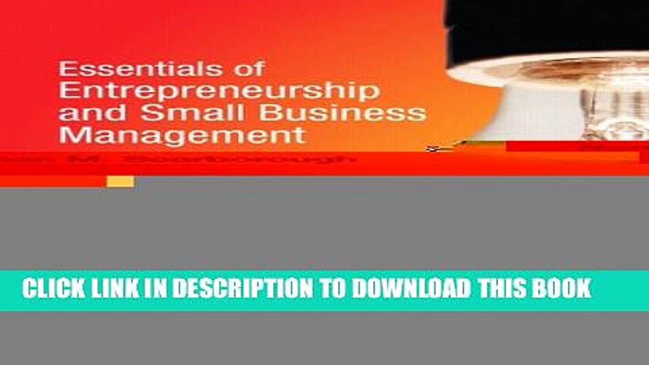 [PDF] Essentials of Entrepreneurship and Small Business Management (7th Edition) Popular Colection