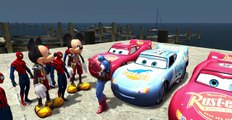 Captain America & Amazing Spiderman have fun w/ Mickey Mouse McQueen Disney Cars + Nursery Rhymes