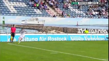 Kevin Freiberger Goal - Hansa Rostock 1-2 Sportfreunde Lotte - 17/09/16