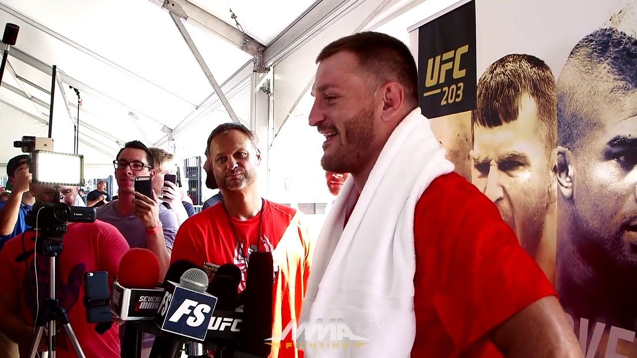 UFC 203: Stipe Miocic Open Workout Scrum