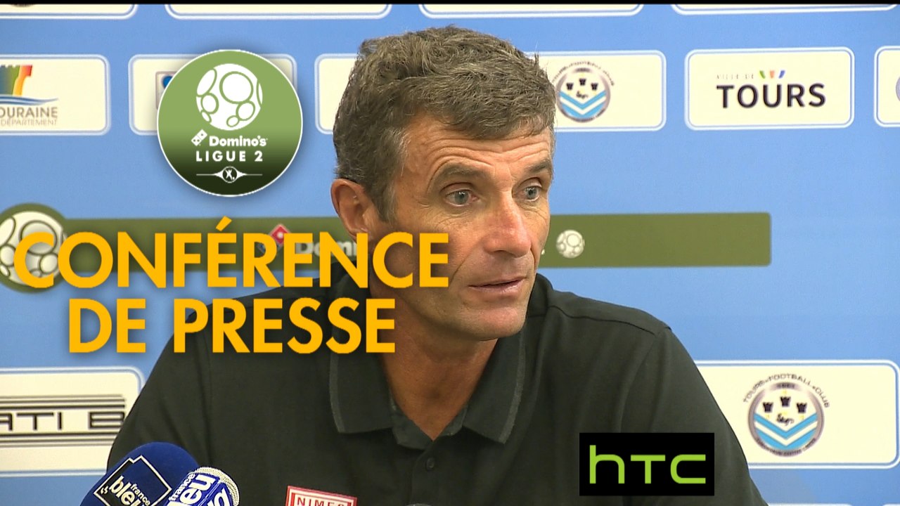 Conférence de presse Tours FC - Nîmes Olympique (1-3) : Fabien MERCADAL (TOURS) - Bernard BLAQUART (NIMES) - 2016/2017