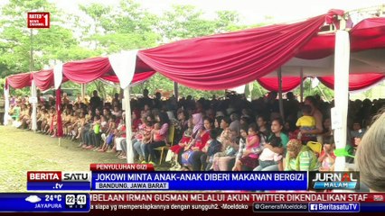 Presiden Jokowi Minta Anak-Anak Diberi Makanan Bergizi