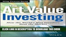 [PDF] The Art of Value Investing: How the World s Best Investors Beat the Market Popular Online