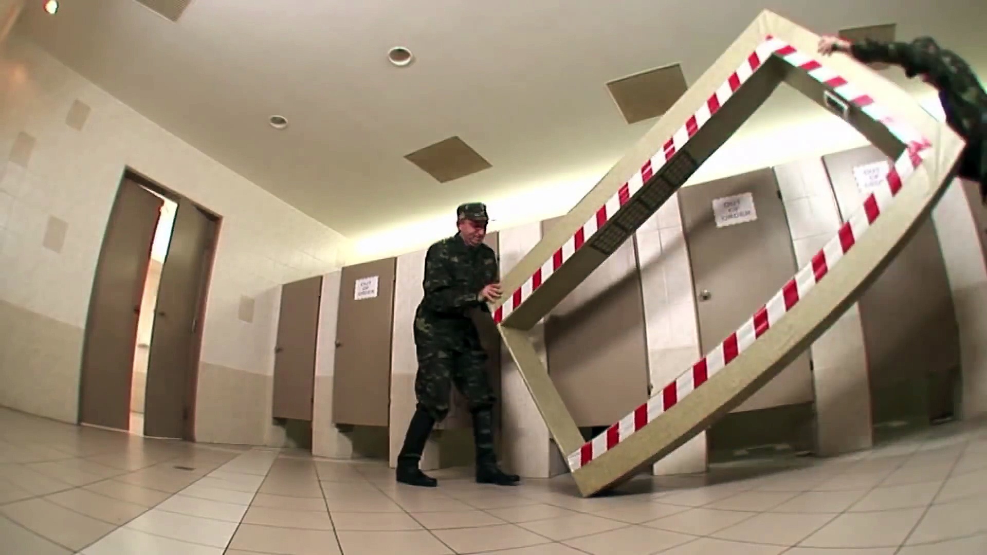 Naked And Funny - Bathroom Stall Customs Booth (HD)