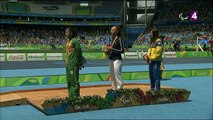 Athlétisme - 400m (F - T13): Le podium et la Marseillaise pour Nantenin Keita