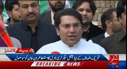 PTI's Saifullah Niazi resigned from party position