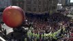Giant peach takes to the streets of Cardiff