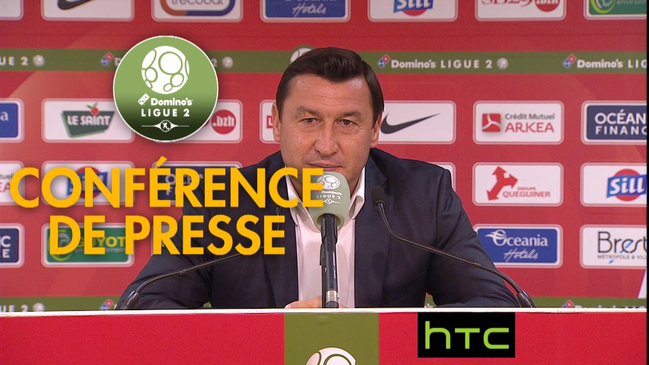 Conférence de presse Stade Brestois 29 - AJ Auxerre (1-0) : Jean-Marc FURLAN (BREST) - Viorel MOLDOVAN (AJA) - 2016/2017