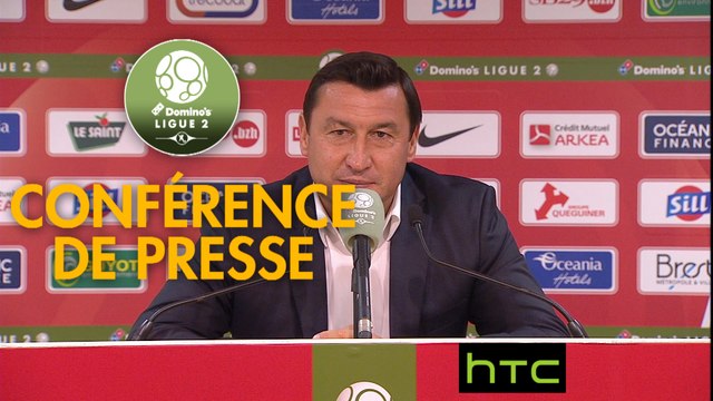 Conférence de presse Stade Brestois 29 - AJ Auxerre (1-0) : Jean-Marc FURLAN (BREST) - Viorel MOLDOVAN (AJA) - 2016/2017