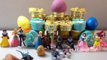 Play Doh and Toys Surprise Eggs Videos for Kids, Disney Princess Snow White and Cinderella, Plants VS Zombies