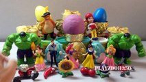 Disney Princess, Snow White, Cinderella, Plants VS Zombies, Hulk with Surprise Toys with playzdoh for kids