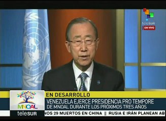 Van Ki Moon envía mensaje de reconocimiento a la Cumbre MNOAL