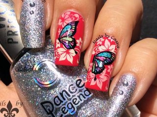 Butterfly Stamping Nail Art