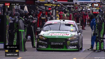 Sandown 2016 - Golding huge crash