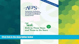 Big Deals  Assessment, Evaluation, and Programming System for Infants and Children (AEPSÂ®),
