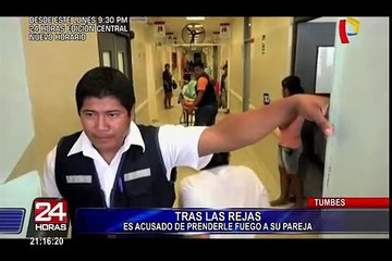Capturan a sujeto que prendió fuego a su pareja en Tumbes
