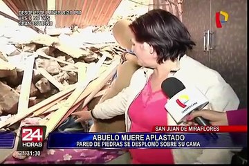 Hombre muere tras derrumbe de vivienda en SJM