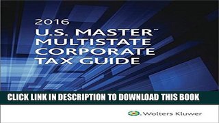 New Book U.S. Master Multistate Corporate Tax Guide (2016)