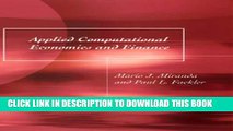 New Book Applied Computational Economics and Finance (MIT Press)