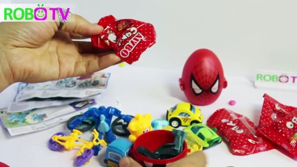 Bóc trứng người nhện bất ngờ – Spiderman candy surprise eggs Cartoons