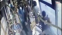 Genç hemşireye otobüste saldırı güvenlik kamerasında | Haber Videoları