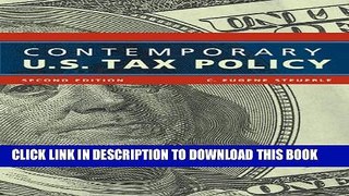 Collection Book Contemporary U.S. Tax Policy (Urban Institute Press)