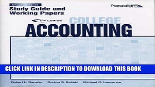 Collection Book College Accounting Chapters 13-28 Study Guide and Working Papers, Fifth Edition