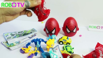 Bóc trứng người nhện bất ngờ – Spiderman candy surprise eggs Children