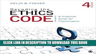 Collection Book Decoding the Ethics Code: A Practical Guide for Psychologists