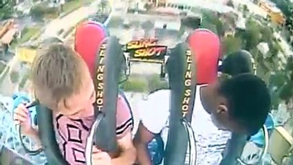 Kid passes out several times on the slingshot... Hit the like button if you rem