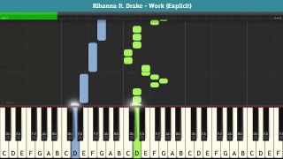 Work (Explicit) Piano Sheet Music - Easy Piano Tutorial (RIHANNA FT. DRAKE)