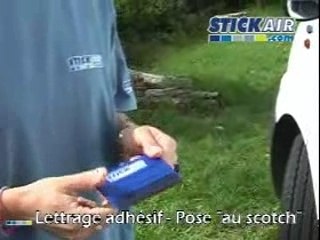 Pose lettrage adhésif métode sèche