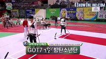 GOT7 vs BTS archery @ 2016 isac chuseok special