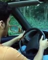Araba Sürmeyi Öğrenen Gencin Araba Sürme Dramı !