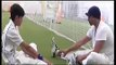 Shoaib Akhtar trains young fast bowler Faizan Yousaf at the Lord