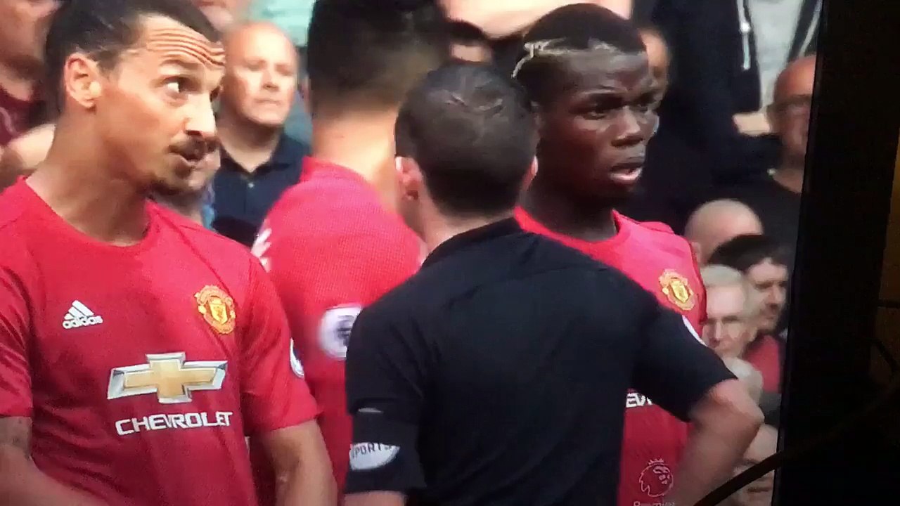 Zlatan Ibrahimovic really enjoyed Michael Oliver accidentally spraying himself
