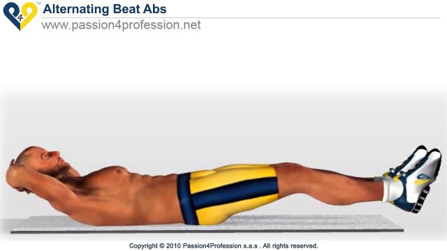 Lower Abs Exercise - Alternating Beat ( SIX PACK ABS ) !