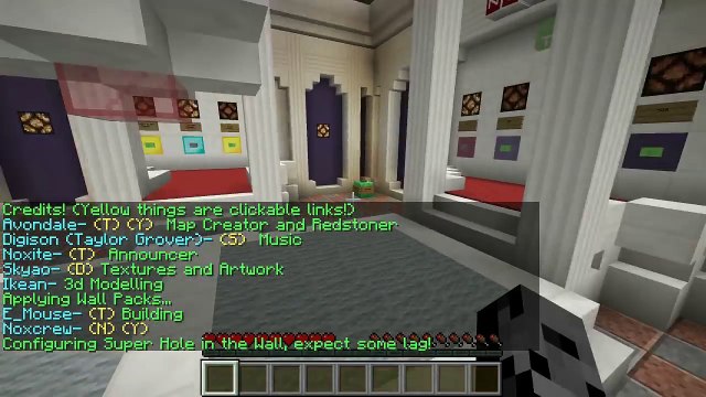 PAT And JEN MINECRAFT: SUPER HOLE IN THE WALL (JUMP IN THE HOLE!) Mini-Game(000009.000-002125.048)