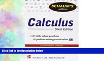 book online Schaum s Outline of Calculus, 6th Edition: 1,105 Solved Problems   30 Videos (Schaum