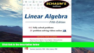 behold  Schaum s Outline of Linear Algebra, 5th Edition: 612 Solved Problems + 25 Videos (Schaum