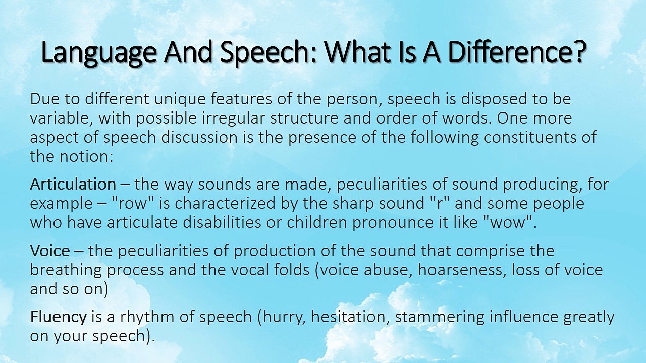 Speech