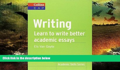 Download Video: book online Writing: Learn to Write Better Academic Essays (Collins English for Academic Purposes)