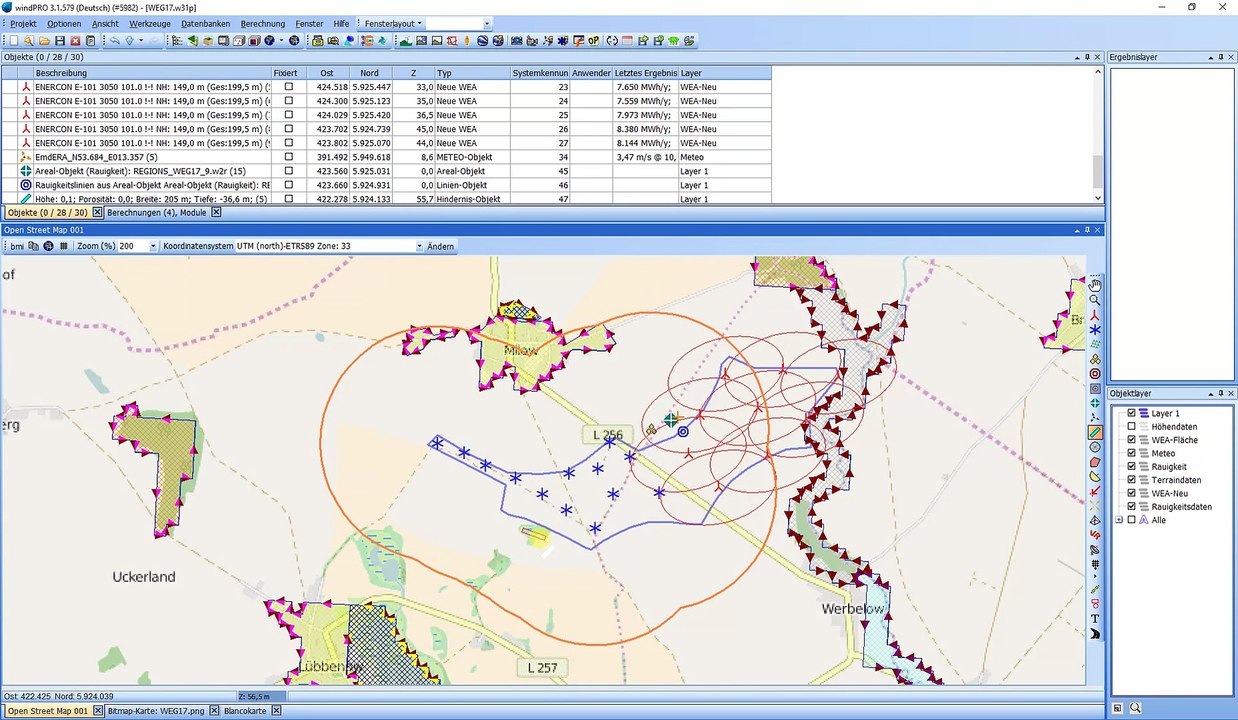 WindPRO - Hindernisse 1