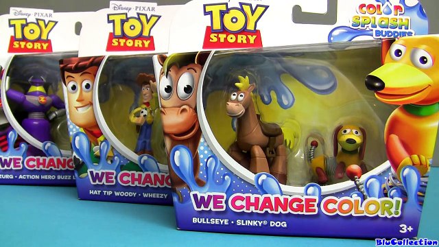 Color Changers Toy Story Splash Water toys Disney Pixar Colour Shifters Review by Blucollection