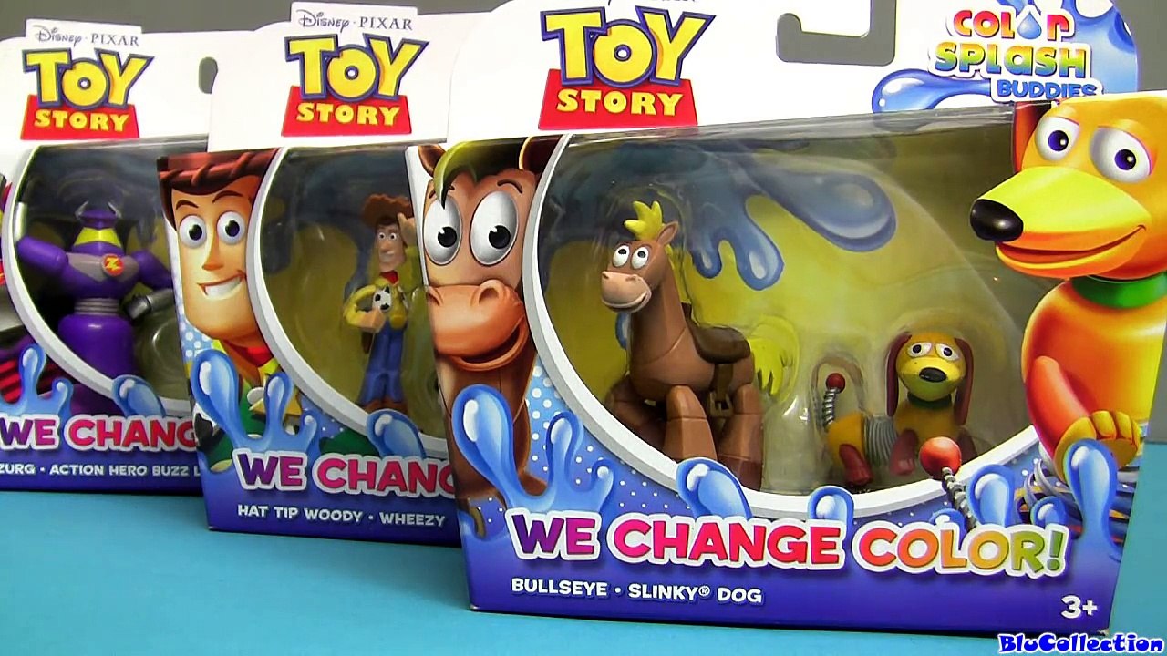 Color Changers Toy Story Splash Water toys Disney Pixar Colour Shifters Review by Blucollection