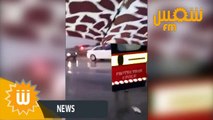 حادث انزلاق شاحنة كبيرة على مستوى الطريق السيارة سوسة تونس
