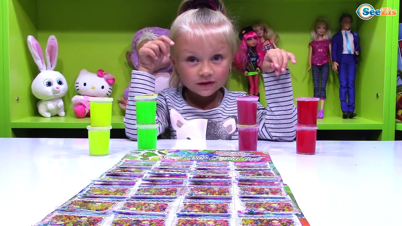 ORBEEZ Выращиваем Шарики Орбиз в Слизи и Лизунах! Играем c шариками! Видео для детей Balls Orbeez