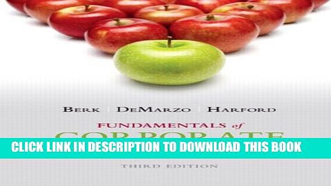 [PDF] Fundamentals of Corporate Finance (3rd Edition) (Pearson Series in Finance) Full Online