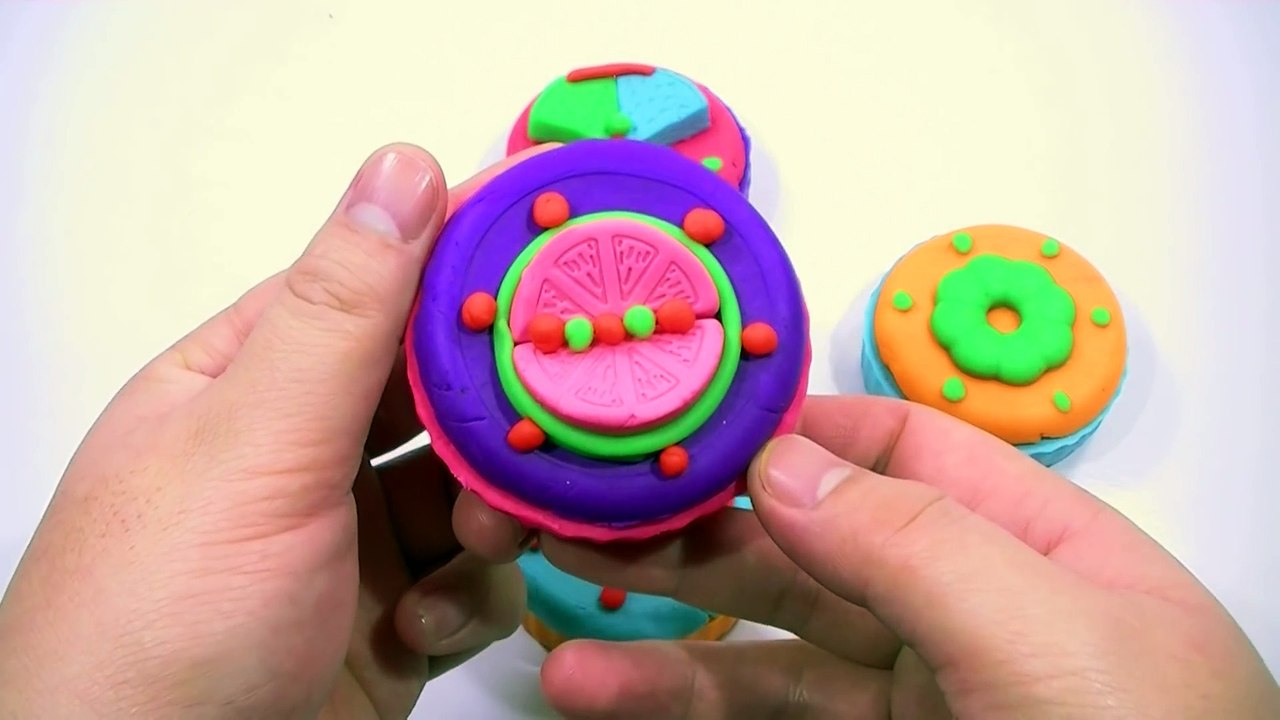 Play Doh Circle Cake - Kinder surprise eggs lego peppa pig toys funny videos for kids